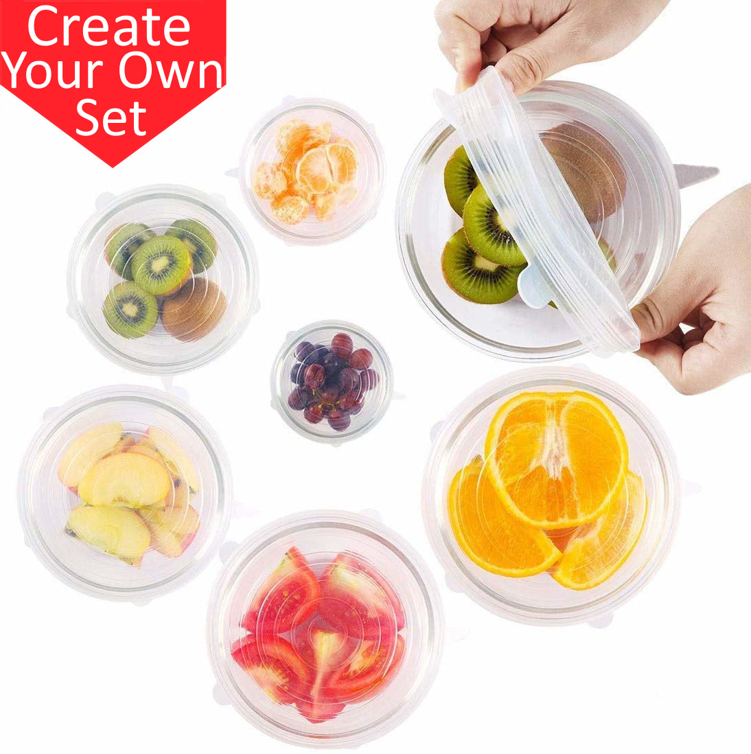 Small Reusable Silicone Stretch Lids for Jars, Cans, Fruits, Mugs, Cup –  altCooking Hub