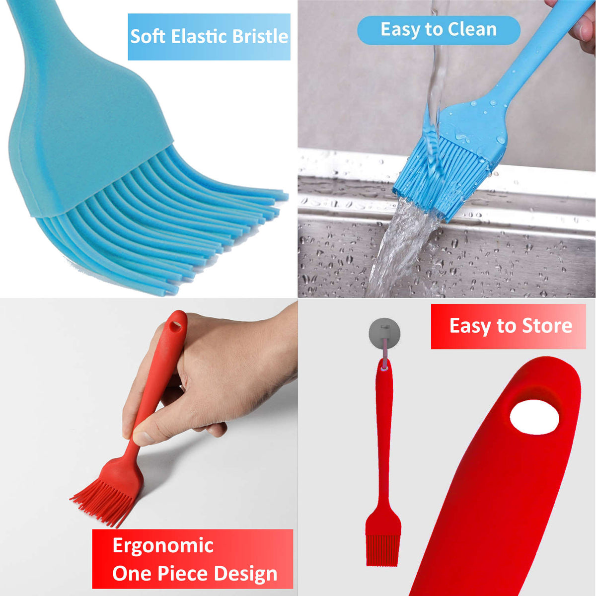 thumbnail image 2 of Neat Ideas Dip & Go Silicone Basting Brush Set - Green, Dishwasher Safe 2 of 4