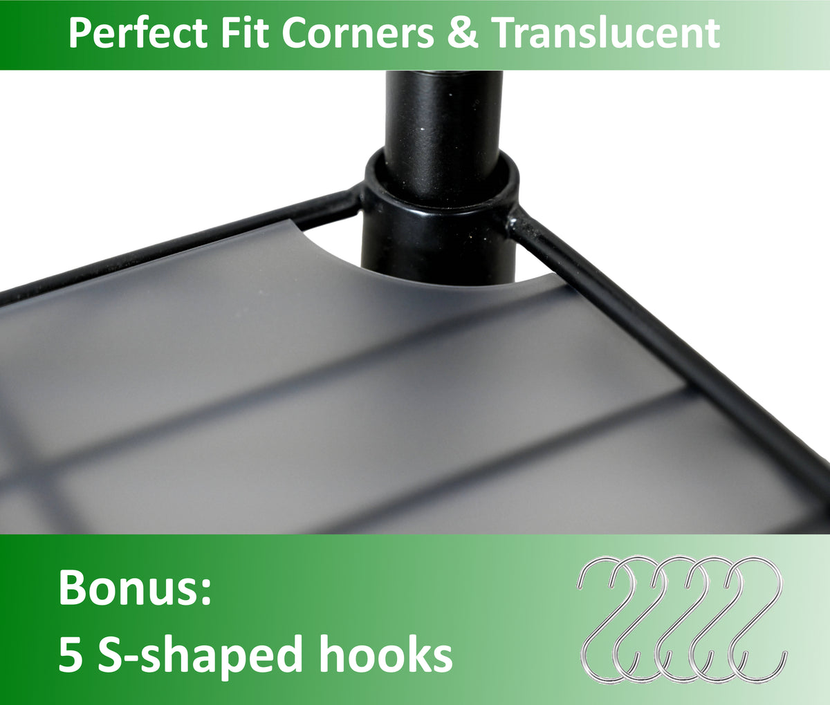 Wire Shelf Liners 14 x 36 Inch, Set of 4 with Bonus SShaped Hooks