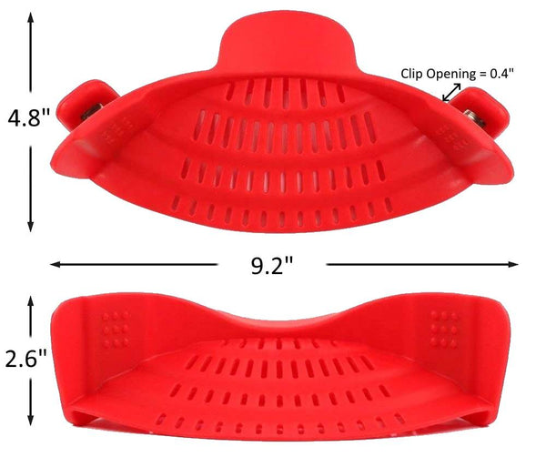 Universal Silicone Clip-On Pot Colander Dimension- altCookingHub