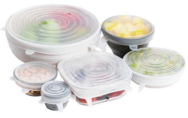6 piece set BPA Free, Reusable Silicone Stretch Lids - ACHub