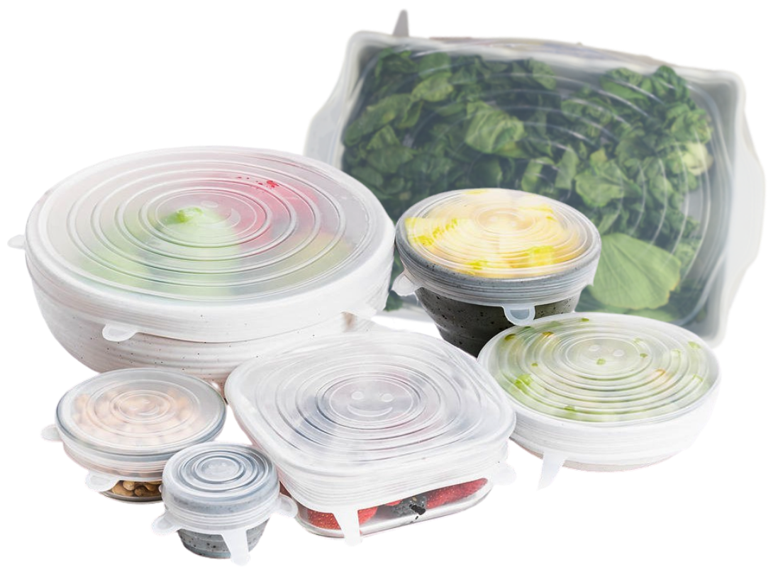 Zero Waste Stretch Lids Set 12 Silicone Reusable Food Covers