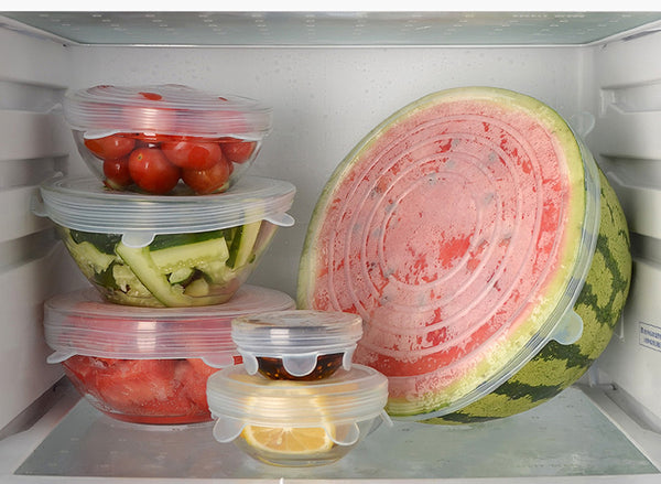 BPA Free, Reusable Silicone Stretch Lids in Fridge - ACHub