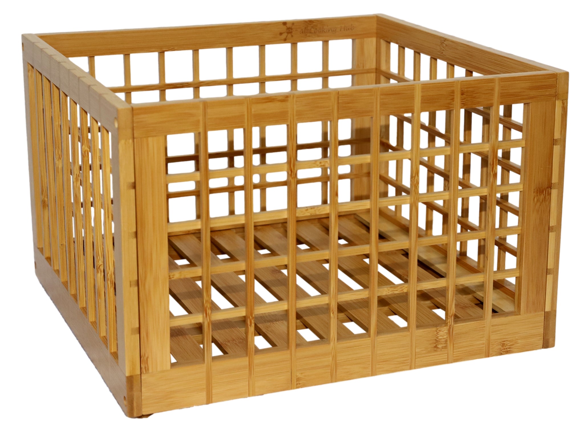 Stackable Bamboo Stackable Bamboo Storage Bins with Lattice Design – altCooking Hub