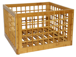 Stackable Bamboo Storage Bins Lattice Design