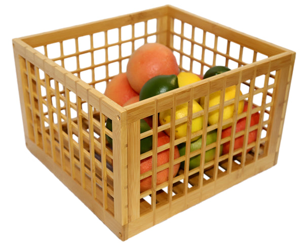 Stackable Wooden Storage Baskets