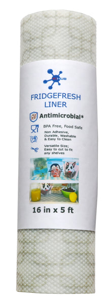 Antibacterial Fridge Liner Roll, BPA Free, Food Safe - Cut to Fit, Non Adhesive, Washable
