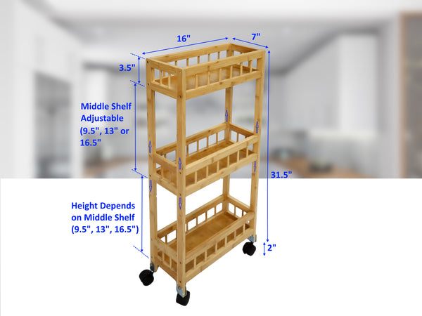 Narrow Utility Cart Dimension