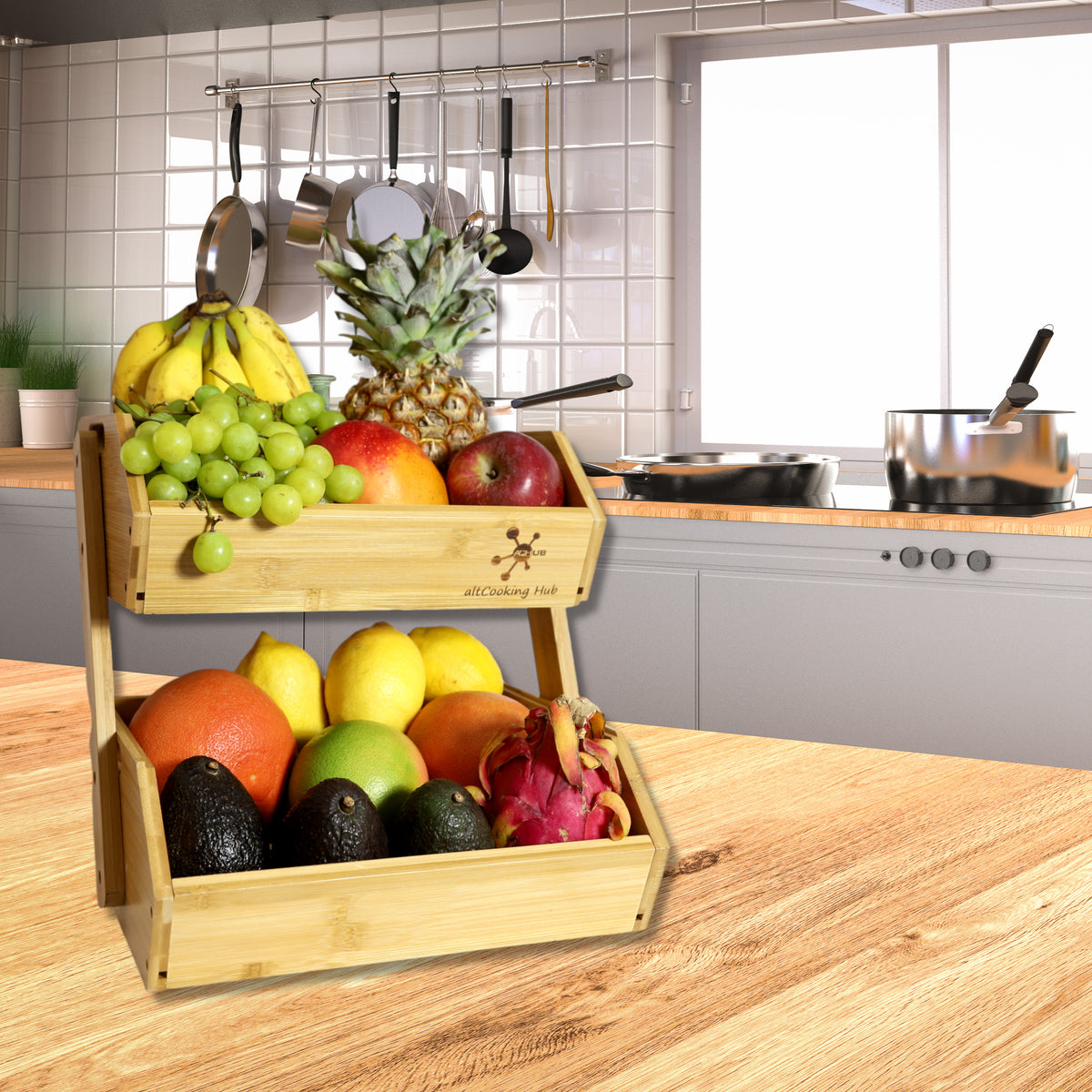 Bamboo Storage Bin - Configurable Bamboo Fruit Basket – altCooking Hub