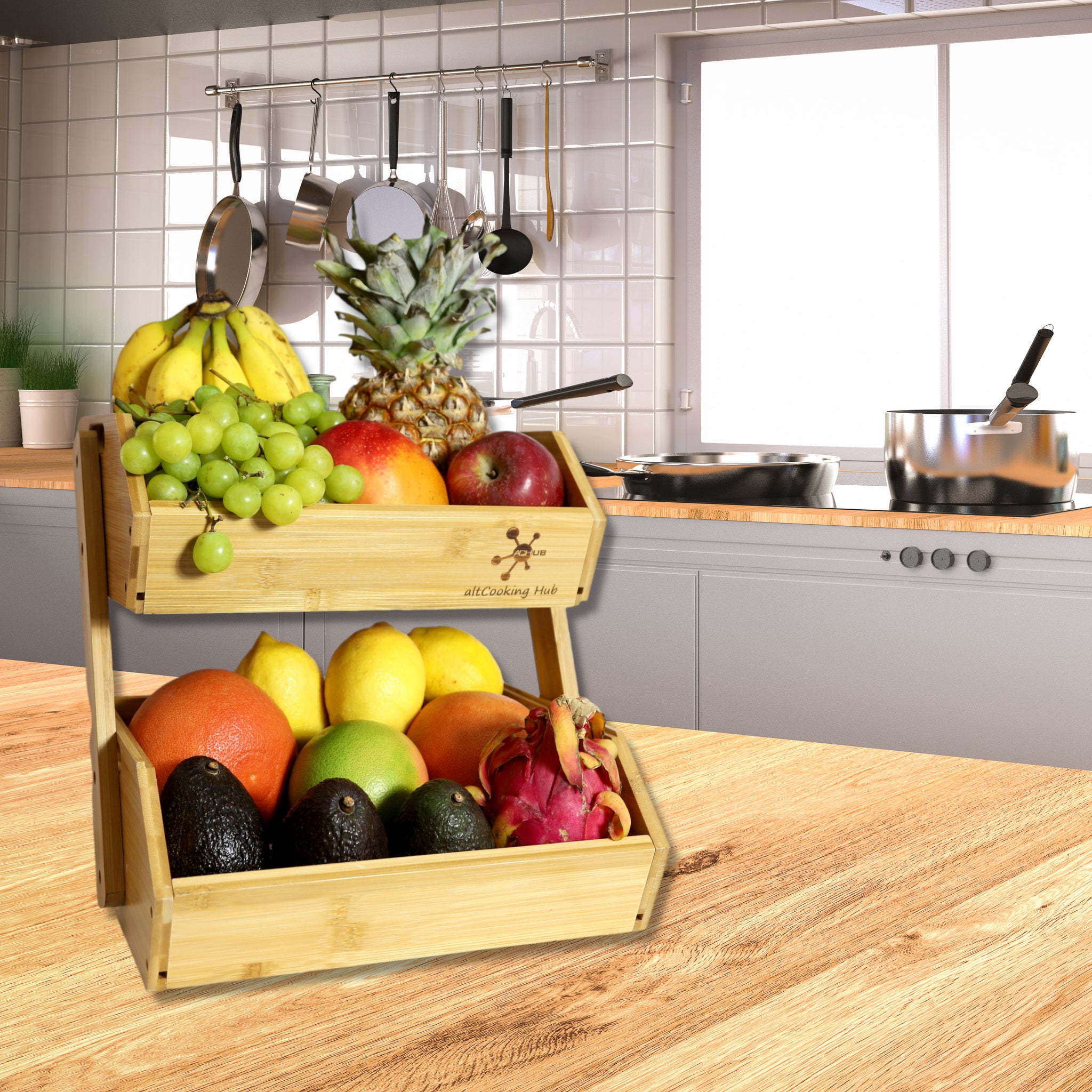 Bamboo Storage Bin - Configurable Bamboo Fruit Basket – altCooking Hub