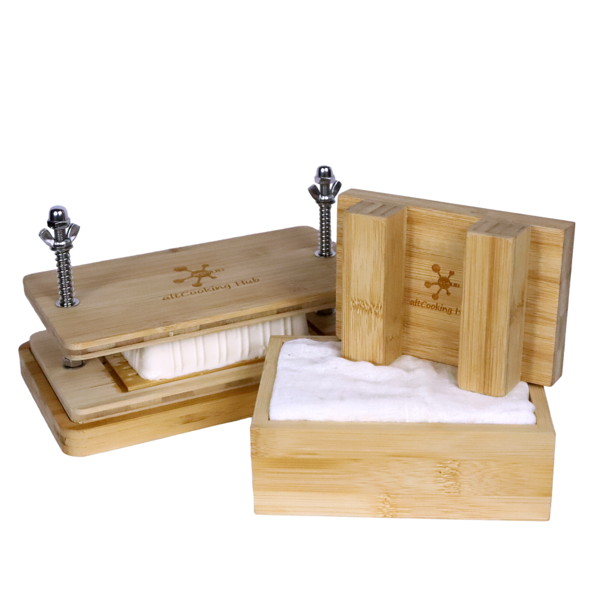 Bamboo Tofu Press and Tofu Maker Mold Set with Drip Tray - altCooking Hub