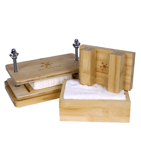 Bamboo Tofu Press and Tofu Maker Mold Set with Drip Tray - altCooking Hub
