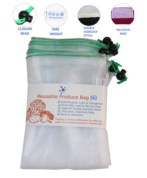 Reusable Produce Bags 6 pack- ACHub