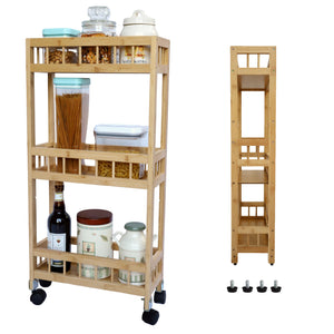 Bamboo Slim Storage Cart