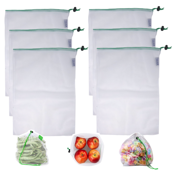 Reusable Produce Mesh Bags 6 pack- altCookingHub