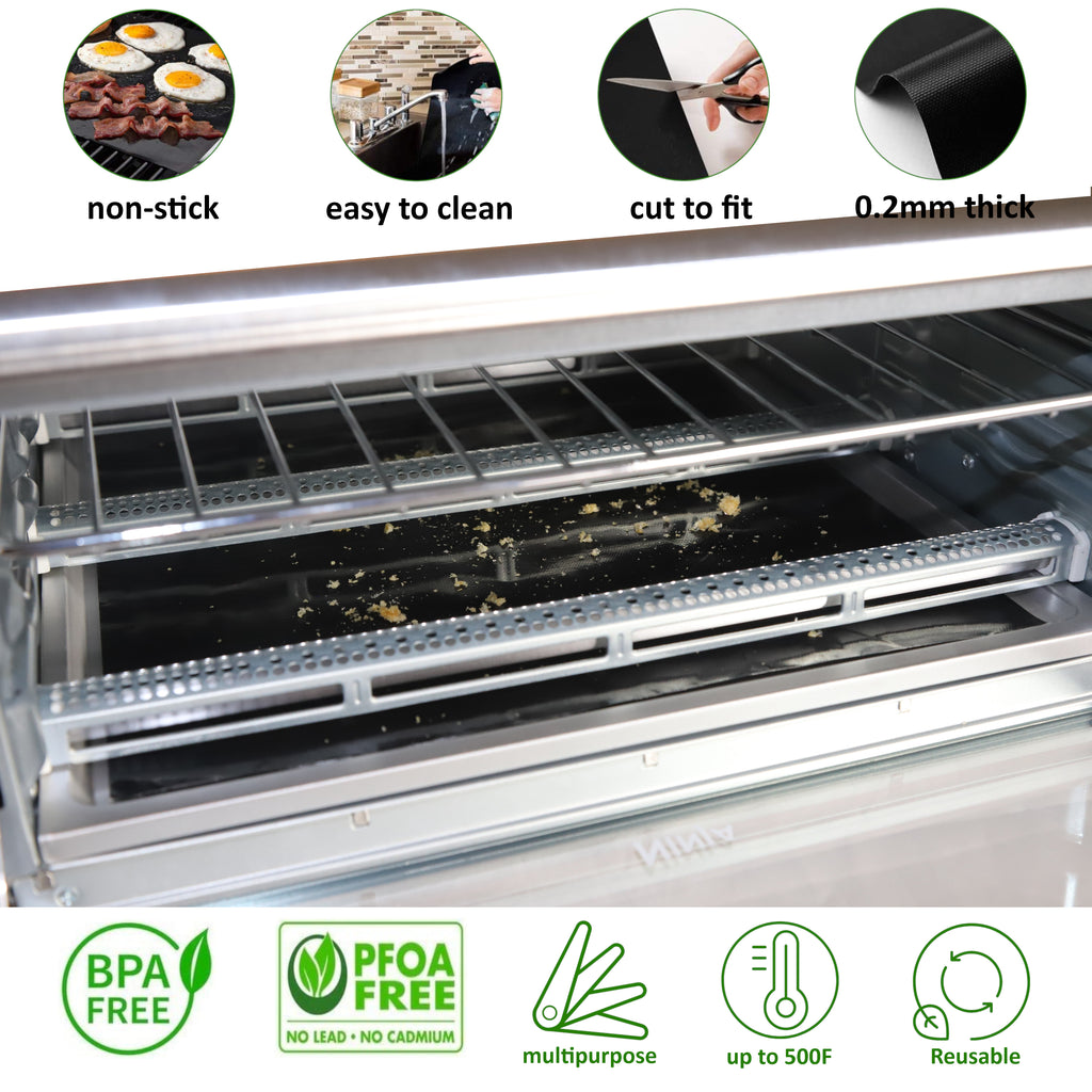 Silicone oven mat with snap edges