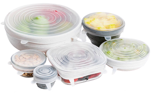 6 piece set BPA Free, Reusable Silicone Stretch Lids - ACHub