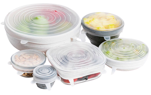 6 piece set BPA Free, Reusable Silicone Stretch Lids - ACHub