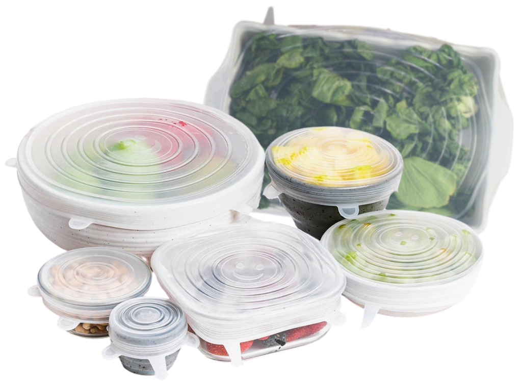20 Pc Clear Elastic Wrap Bowl Covers Food Storage Caps Dish Plate Stretch  Lid