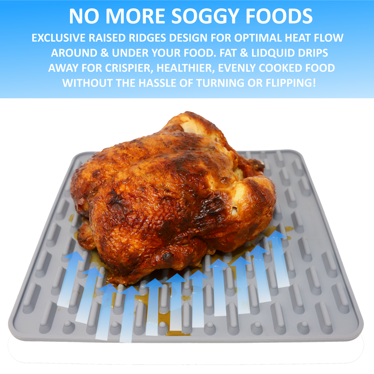 Air Fryer Silicone Roasting Mat, Silicone Baking Mat & Oven Liner Set